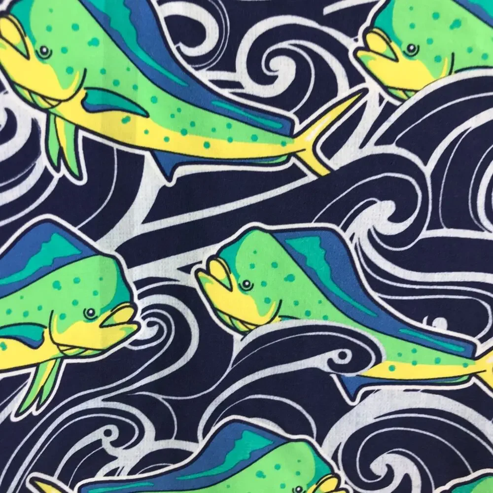 Vineyard Vines Board Shorts Men 30 Dolphin Fish Wave Laser Cut Board Shorts $145